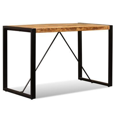 vidaXL Dining Table Solid Rough Mango Wood 120 cm, black vidaXL Dining Table Solid Rough Mango Wood 120 cm