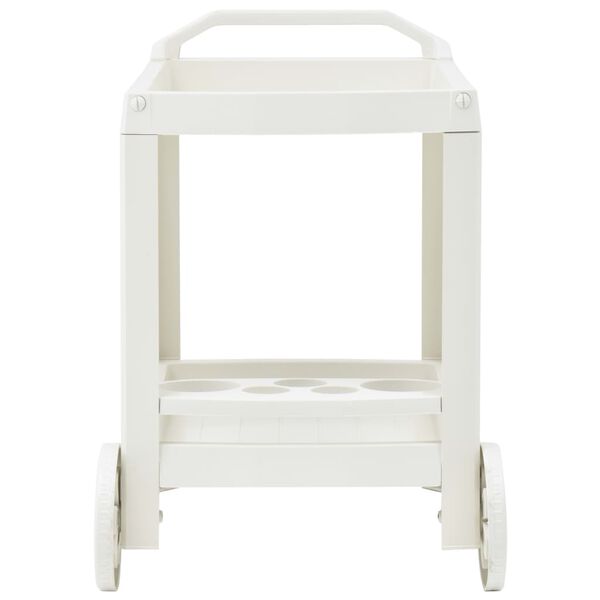 vidaXL Beverage Cart White 69x53x72 cm Plastic