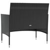 vidaXL 8 Piece Garden Lounge Set with Cushions Poly Rattan Black
