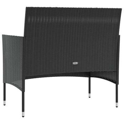 vidaXL 8 Piece Garden Lounge Set with Cushions Poly Rattan Black, black and white vidaXL 8 Piece Garden Lounge Set with Cushions Poly Rattan Black