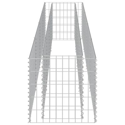vidaXL Gabion Raised Bed Galvanised Steel 360x50x50 cm,  vidaXL Gabion Raised Bed Galvanised Steel 360x50x50 cm