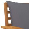 vidaXL Garden Chairs 2 pcs with Dark Grey Cushion Solid Acacia Wood