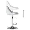 vidaXL Bar Stools 2 pcs Grey and White Faux Leather