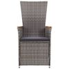 vidaXL 3 Piece Garden Lounge Set with Cushions Poly Rattan Grey