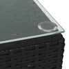 vidaXL 4 Piece Garden Lounge Set with Cushions Black Poly Rattan