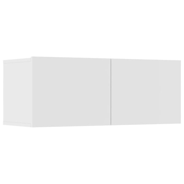 vidaXL 8 Piece TV Cabinet Set White Engineered Wood