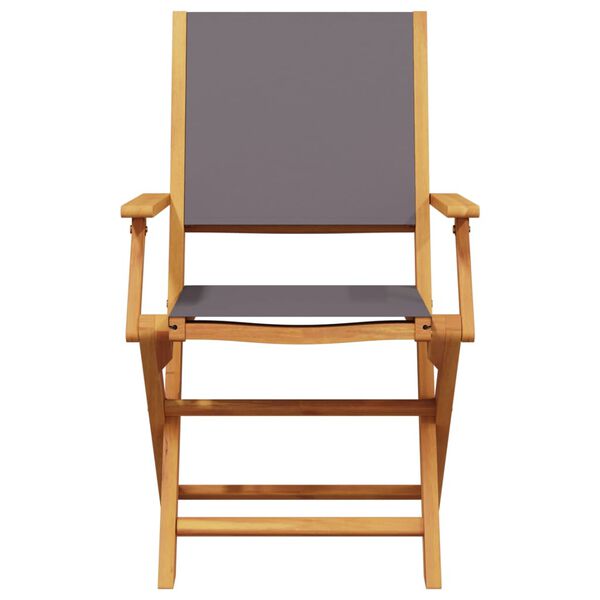 vidaXL 7 Piece Garden Dining Set Anthracite Fabric and Solid Wood