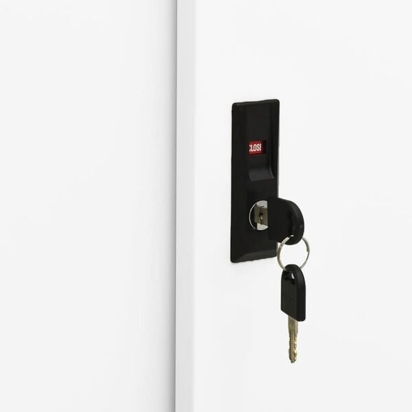 vidaXL Office Cabinet with Sliding Door White 90x40x90 cm Steel