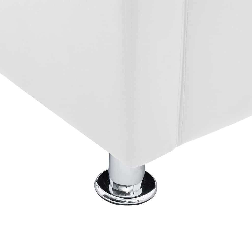 vidaXL Cube Armchair White Faux Leather