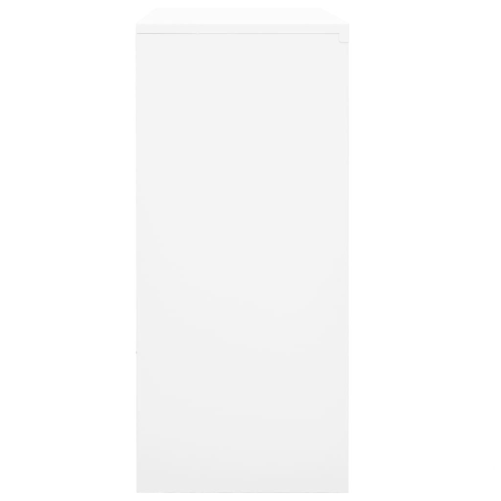 vidaXL Office Cabinet with Sliding Door White 90x40x90 cm Steel