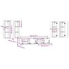 vidaXL 6 Piece TV Cabinet Set Black Engineered Wood