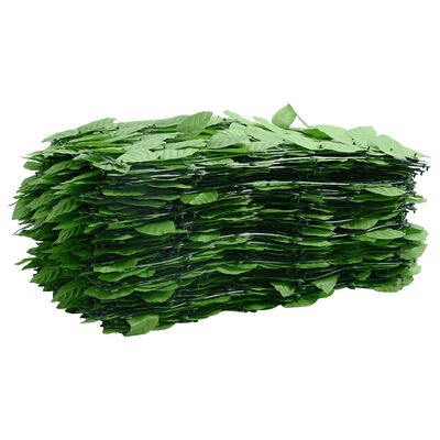 vidaXL Balcony Screen with Green Leaves 400x100 cm, green vidaXL Balcony Screen with Green Leaves 400x100 cm