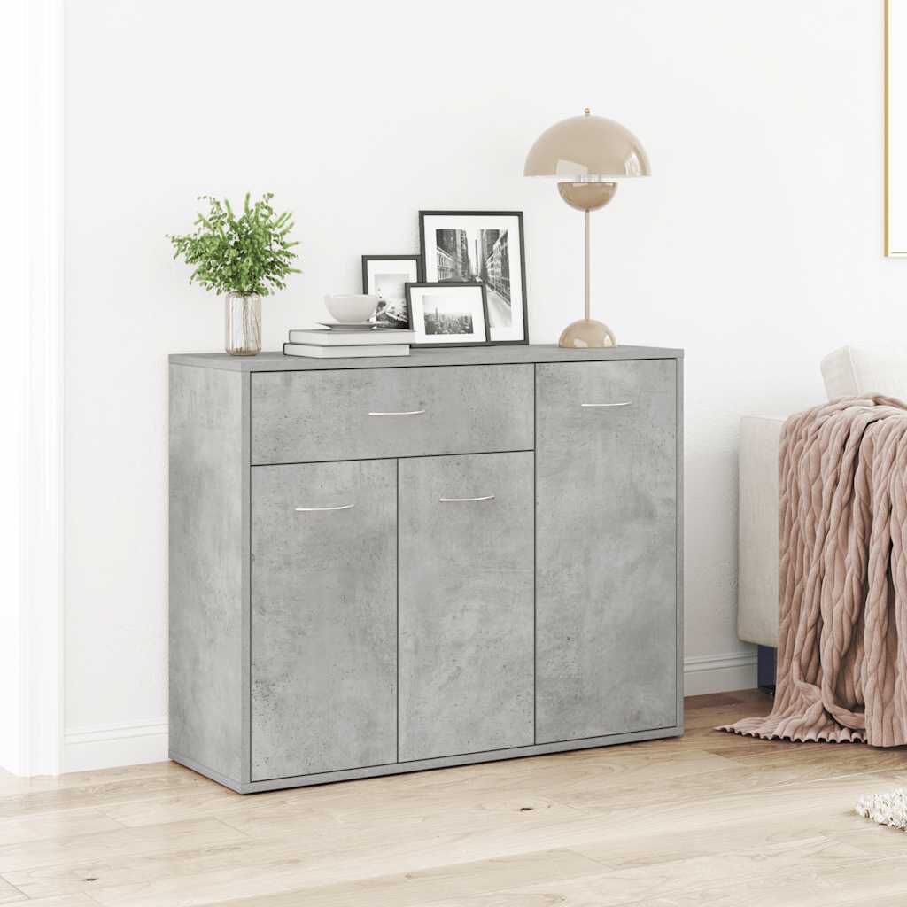 vidaXL Sideboard Concrete Grey 88x30x70 cm Engineered Wood