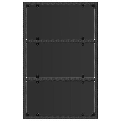 vidaXL 4 Piece Garden Lounge Set with Cushions Black Poly Rattan, black vidaXL 4 Piece Garden Lounge Set with Cushions Black Poly Rattan