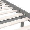 vidaXL Bed Frame without Mattress Grey Solid Wood 200x200 cm