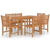 vidaXL 7 Piece Garden Dining Set 140x80 cm Solid Teak Wood