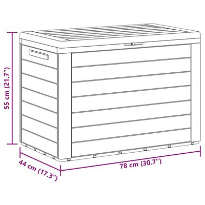 vidaXL Garden Storage Box Anthracite 78x44x55 cm, anthracite vidaXL Garden Storage Box Anthracite 78x44x55 cm