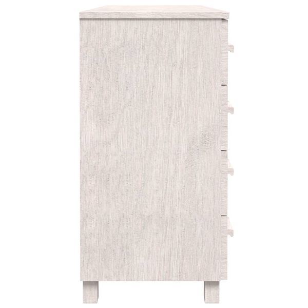 vidaXL Sideboard HAMAR White 113x40x80 cm Solid Wood Pine