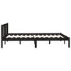 vidaXL Bed Frame without Mattress Black Solid Wood 120x200 cm