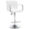 vidaXL Bar Stools 2 pcs White Faux Leather