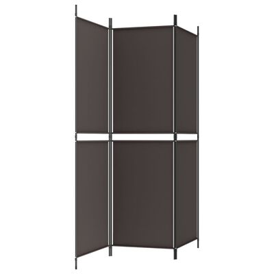 vidaXL 3-Panel Room Divider Brown 150x180 cm Fabric, brown vidaXL 3-Panel Room Divider Brown 150x180 cm Fabric