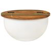 vidaXL Coffee Table White 50x27 cm Solid Wood Reclaimed