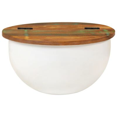 vidaXL Coffee Table White 50x27 cm Solid Wood Reclaimed, white vidaXL Coffee Table White 50x27 cm Solid Wood Reclaimed