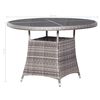 vidaXL 7 Piece Garden Dining Set Poly Rattan Anthracite & Grey