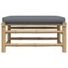 vidaXL Garden Footrest with Dark Grey Cushion Bamboo