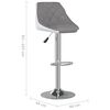 vidaXL Bar Stools 2 pcs Grey and White Faux Leather
