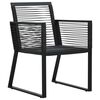 vidaXL Garden Chairs 2 pcs Black PVC Rattan