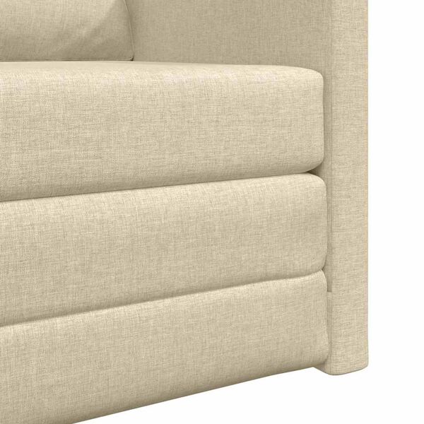 vidaXL Floor Sofa Bed 2-in-1 Cream 112x174x55 cm Fabric