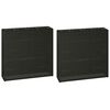 vidaXL Garden Raised Bed with 4 Pots 2 pcs Poly Rattan Black(2x41084)