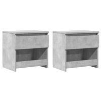 vidaXL Bedside Cabinets 2 pcs Concrete Grey 40x30x39 cm Engineered Wood, concrete grey vidaXL Bedside Cabinets 2 pcs Concrete Grey 40x30x39 cm Engineered Wood