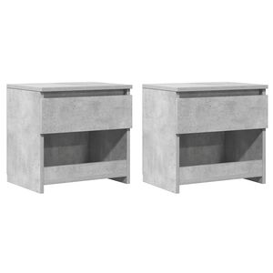 vidaXL Bedside Cabinets 2 pcs Concrete Grey 40x30x39 cm Engineered Wood