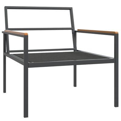 vidaXL 3 Piece Garden Lounge Set with Cushions Anthracite Steel