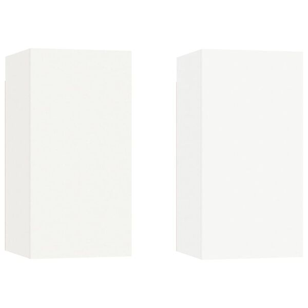 vidaXL 4 Piece TV Cabinet Set White Engineered Wood