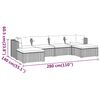 vidaXL 6 Piece Garden Lounge Set with Cushions Poly Rattan Brown