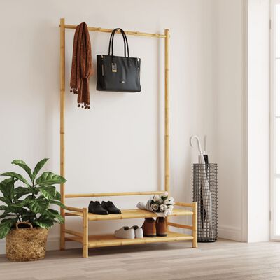 vidaXL Clothes Rack with Shelves 103x40x183 cm Bamboo,  vidaXL Clothes Rack with Shelves 103x40x183 cm Bamboo