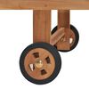 vidaXL Sun Lounger with Cushion Solid Teak Wood Cream