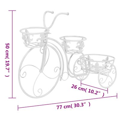 vidaXL Plant Stand Bicycle Shape Vintage Style Metal