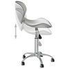 vidaXL Swivel Dining Chairs 2 pcs White Faux Leather