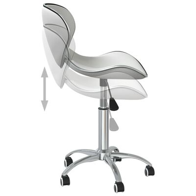 vidaXL Swivel Dining Chairs 2 pcs White Faux Leather, white vidaXL Swivel Dining Chairs 2 pcs White Faux Leather