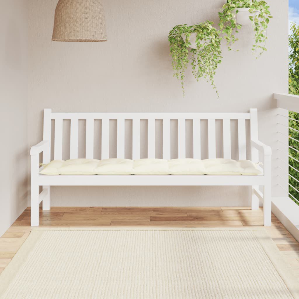 vidaXL Garden Bench Cushion Cream 180x50x7 cm Oxford Fabric