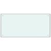vidaXL Kitchen Backsplash White 100 x 50 cm Tempered Glass