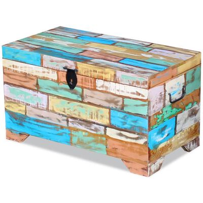 vidaXL Storage Chest Solid Reclaimed Wood, multicolour vidaXL Storage Chest Solid Reclaimed Wood
