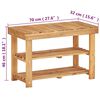 vidaXL Shoe Rack 70x32x46 cm Solid Acacia Wood