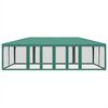 vidaXL Party Tent with 12 Mesh Sidewalls Green 8x4 m HDPE