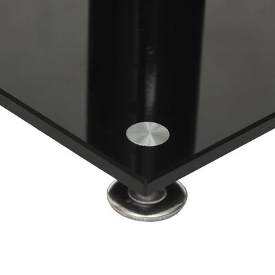 vidaXL Speaker Stands 2pcs Black&Silver Tempered Glass 3 Pillars Design, black and silver vidaXL Speaker Stands 2pcs Black&Silver Tempered Glass 3 Pillars Design