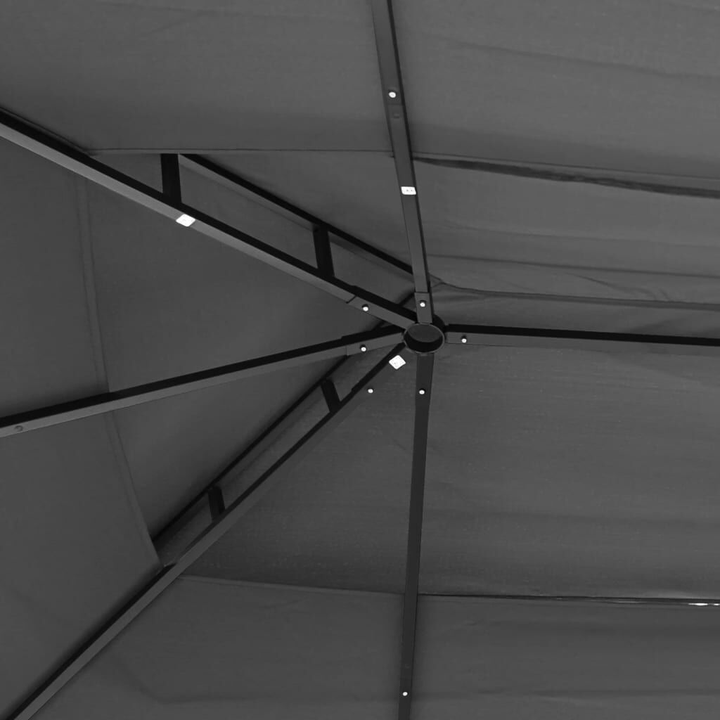 vidaXL Gazebo with Sidewalls Anthracite 400x300x270 cm Steel
